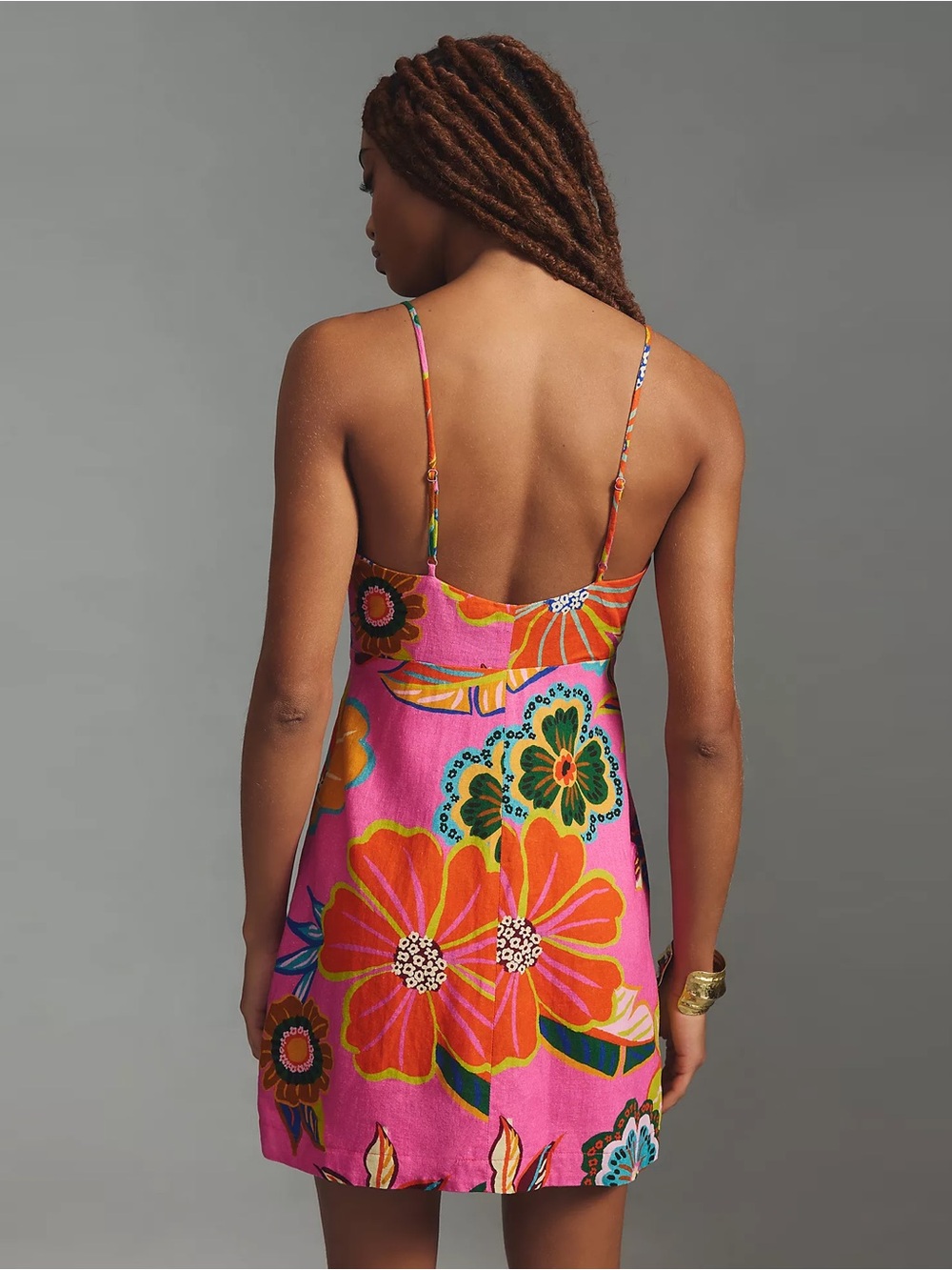 NWT - Farm Rio - Garden Mini Dress - Pink/Rose - Picture 4 of 14
